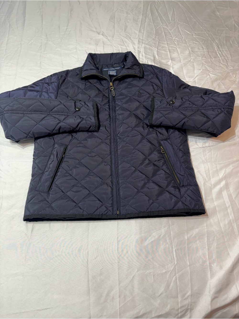 Polo Ralph Lauren Sport Men's Full Zip Puffer Jacket Navy Blue Medium 58003